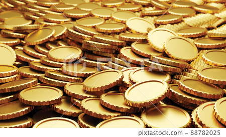 Gold coin background 3D render Gold coin background 3D render 88782025