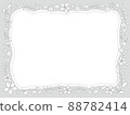 Monochrome frame of pencil-like plant illustration 88782414