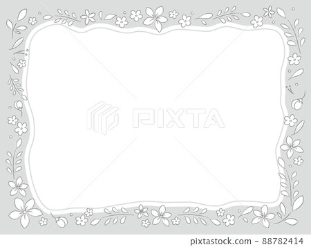 Monochrome frame of pencil-like plant illustration Monochrome frame of pencil-like plant illustration 88782414