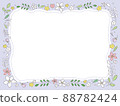 Purple frame of pencil-like plant illustration 88782424