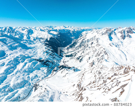 Alpine ski resort St. Anton am Arlberg in winter time Alpine ski resort St. Anton am Arlberg in winter time 88784023