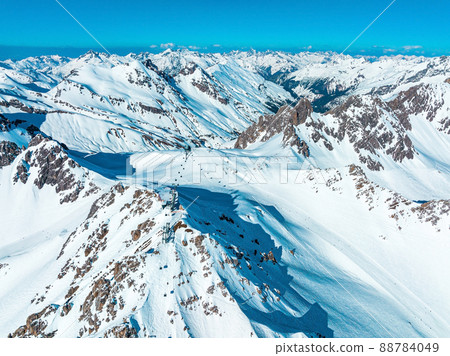 Alpine ski resort St. Anton am Arlberg in winter time Alpine ski resort St. Anton am Arlberg in winter time 88784049