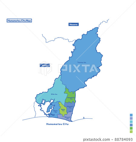 Hamamatsu City Administrative District / Hamamatsu City Map I tried to color-code by color on a rainy day (English version) Hamamatsu City Administrative District / Hamamatsu City Map I tried to color-code by color on a rainy day (English version) 88784093