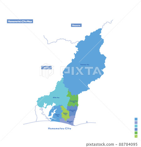 濱松市行政區/濱松市地圖我嘗試在下雨天按顏色進行顏色編碼(英文版) 濱松市行政區/濱松市地圖我嘗試在下雨天按顏色進行顏色編碼(英文版) 88784095
