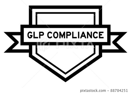 Vintage black color pentagon label banner with word GLP (Abbreviation of Good laboratory practice) compliance on white background Vintage black color pentagon label banner with word GLP (Abbreviation of Good laboratory practice) compliance on white background 88784251