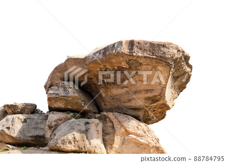 big rock stone isolate on white background big rock stone isolate on white background 88784795