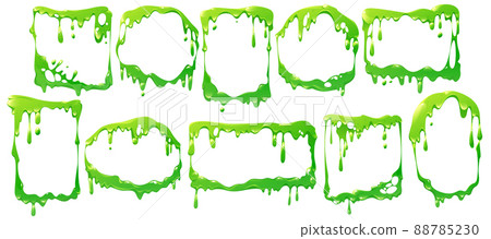 Frames of liquid green slime, poison goo Frames of liquid green slime, poison goo 88785230