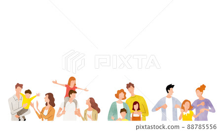 Vector Illustration Material: Family, Parenting Generation, People Vector Illustration Material: Family, Parenting Generation, People 88785556