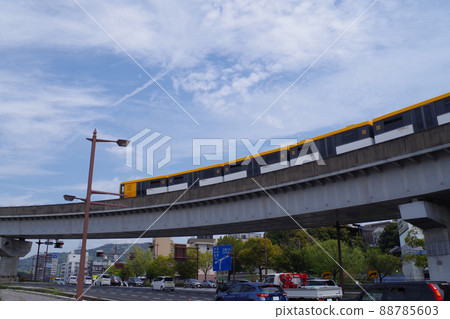 A view of the Astramline running in Hiroshima city A view of the Astramline running in Hiroshima city 88785603