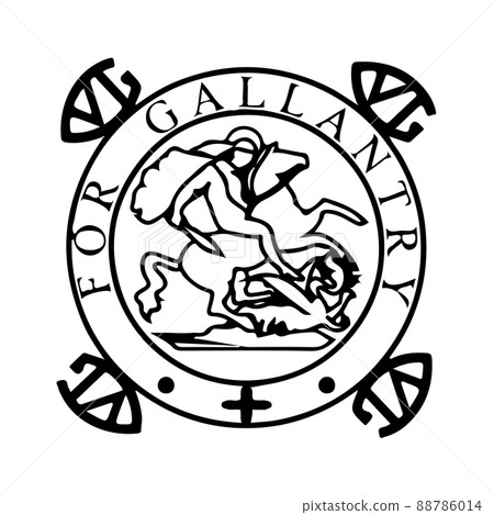 Symbol from the Flag of Malta. Vector drawing sign 88786014