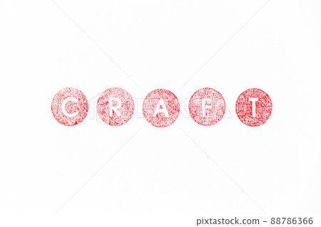 Red color rubber stamp in word craft on white paper background Red color rubber stamp in word craft on white paper background 88786366