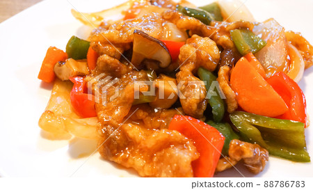 Vinegar pork with plenty of vegetables Vinegar pork with plenty of vegetables 88786783