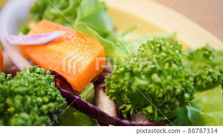 Parsley and green-yellow vegetable salad Parsley and green-yellow vegetable salad 88787314
