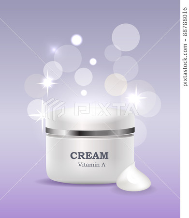 Cream with Vitamin A in Plastic Jar Commercial Cream with Vitamin A in Plastic Jar Commercial 88788016