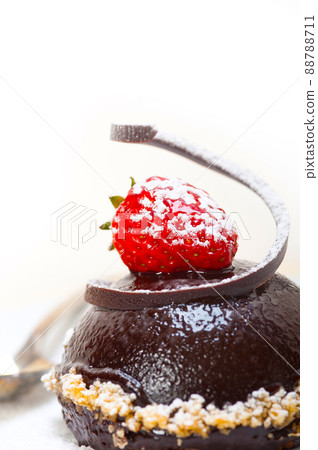 fresh chocolate strawberry mousse 88788711