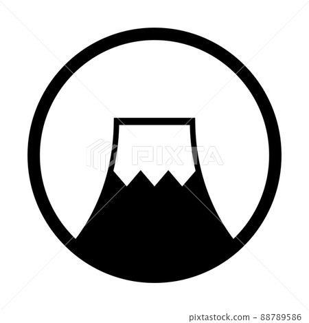 Round Mt. Fuji icon - Stock Illustration [88789586] - PIXTA