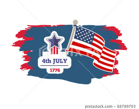4th July Independence Day Vector Illustration 4th July Independence Day Vector Illustration 88789703