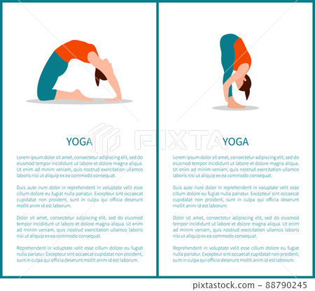 Yoga Poses Banners Collection Vector Illustration 88790245