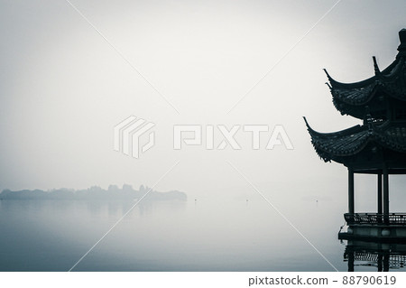 West Lake .freshwater Lake in Hangzhou, China. Classical beauty in China scene. Natural scenery and cultural sites. Famous attraction or symbol of Hangzhou City. West Lake .freshwater Lake in Hangzhou, China. Classical beauty in China scene. Natural scenery and cultural sites. Famous attraction or symbol of Hangzhou City. 88790619