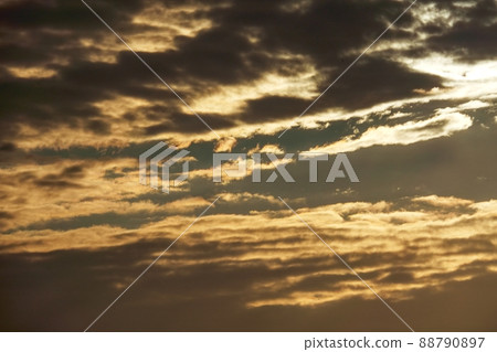 Early winter morning sky, clouds illuminated by the morning sun, telephoto, 211114am Early winter morning sky, clouds illuminated by the morning sun, telephoto, 211114am 88790897
