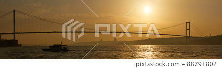 The Bosphorus Bridge connecting Europe and Asia. The Bosphorus Bridge connecting Europe and Asia. 88791802