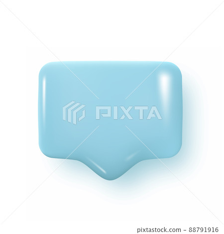 3d blue shiny message dialog button . Vector - Stock Illustration ...