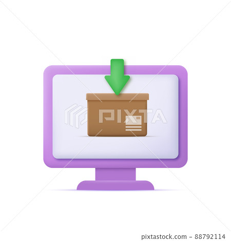 Incoming mail box on PC. Vector Incoming mail box on PC. Vector 88792114