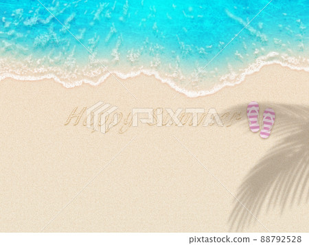 海灘海洋藍色背景素材 88792528