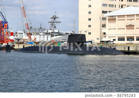 At the military port Yokosuka ... A submarine that protects Japan from the sea 88795283