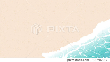Sandy beach, summer background illustration material on the beach 88796387