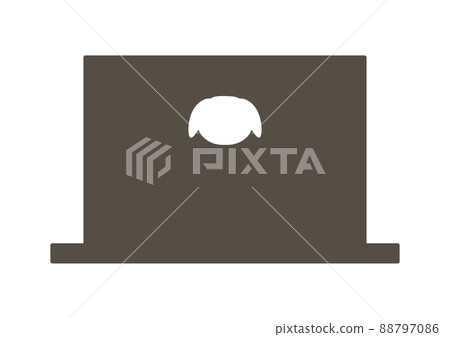 Dog grave icon illustration 88797086