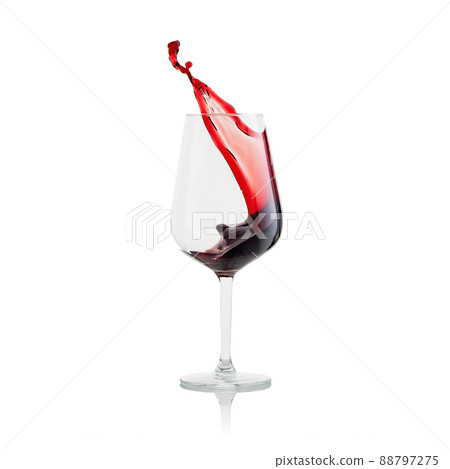Red Wine with splash in glass isolated on white background Red Wine with splash in glass isolated on white background 88797275