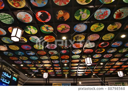 Nankai Electric Railway Gokurakubashi Station Cable Car Platform Ceiling Painting 88798568