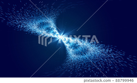 3D rendering virtual flow collision particle internet technology background 88799946
