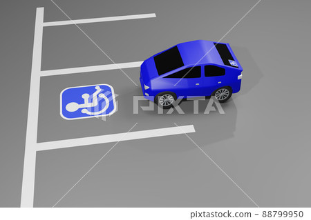 Wheelchair-only parking lot 88799950