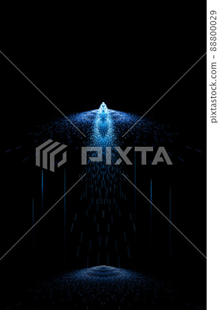 3D渲染虛擬粒子宇宙漩渦大數據科技背景 88800029