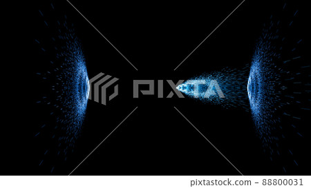 3D渲染虛擬粒子宇宙漩渦大數據科技背景 88800031