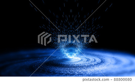 3D渲染虛擬粒子宇宙漩渦大數據科技背景 88800080