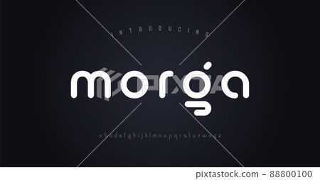 Minimal modern alphabet fonts. Typography minimalist urban digital fashion future creative logo font. vector illustration 88800100
