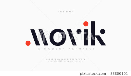 Abstract modern urban alphabet fonts. Typography sport, technology, fashion, digital, future creative logo font. vector illustration 88800101