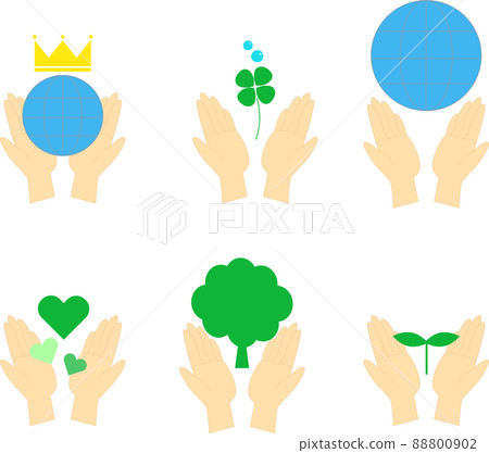 Ecology set in both hands 88800902