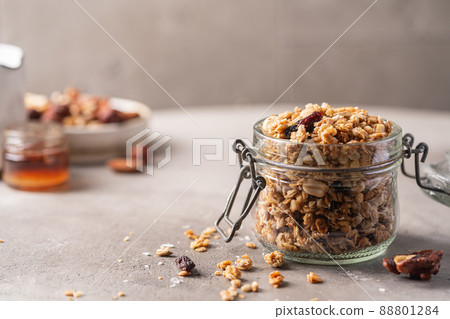 Delicious homemade granola Delicious homemade granola 88801284