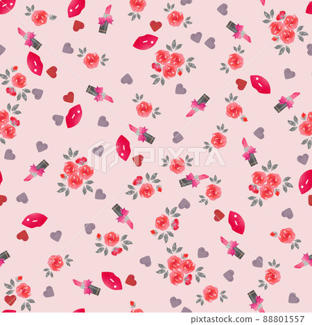 Seamless pattern of lips. Textile, wallpaper and wrapping paper design. Seamless pattern of lips. Textile, wallpaper and wrapping paper design. 88801557