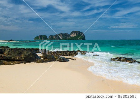 Bamboo island or Koh Mai Phai at summer, Krabi Bamboo island or Koh Mai Phai at summer, Krabi 88802695