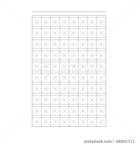 Chinese copybooks for caligraphy and hieroglyphic studies. Squared manuscript. Blank paper template for school notebook. Notebook for hieroglyphs. Editable vector illustration on white background Chinese copybooks for caligraphy and hieroglyphic studies. Squared manuscript. Blank paper template for school notebook. Notebook for hieroglyphs. Editable vector illustration on white background 88802722