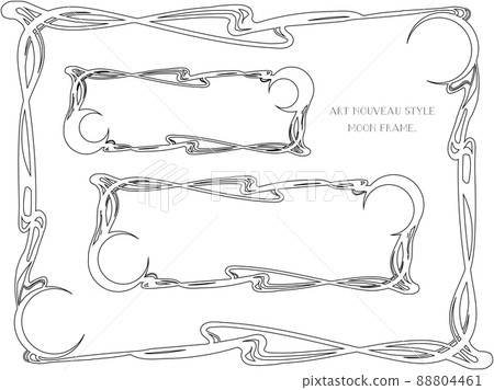 新藝術風格的月亮框架 88804461