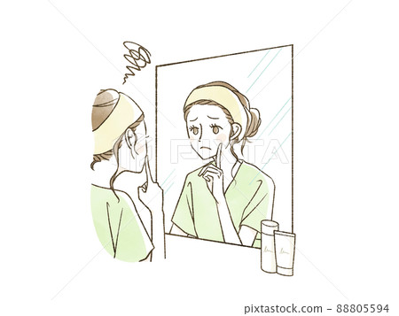 看鏡子的婦女 88805594