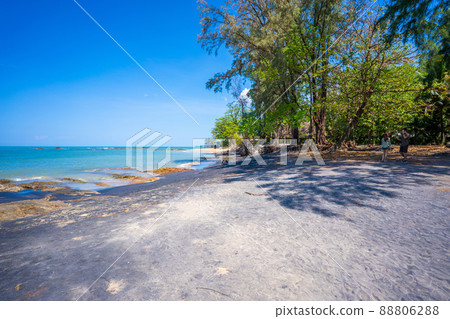 black sand beach on Nang Thong Beach in Khaolak 88806288