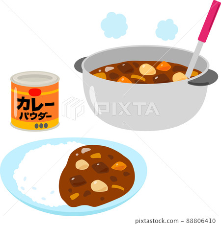 Curry made from canned curry powder and pot Curry made from canned curry powder and pot 88806410