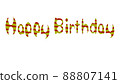 Illustration material Colorful Happy Birthday English characters 88807141